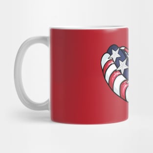 Hot Dog USA Flag Stars Stripes Mug